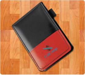 As Low as $1.62 | 3.5"x 5"Custom Pal Pocket Jotter Black With Red Trim